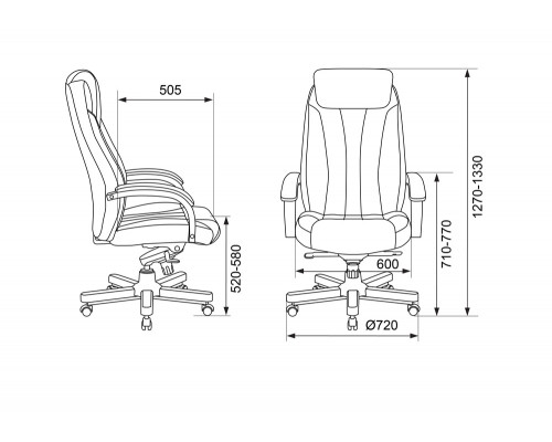 Кресло руководителя Бюрократ T-9922WALNUT