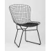 Стул обеденный Bertoia черный с черной подушкой 2 шт