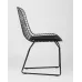 Стул обеденный Bertoia черный с черной подушкой 2 шт
