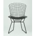 Стул обеденный Bertoia черный с черной подушкой 2 шт