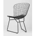 Стул обеденный Bertoia черный с черной подушкой 4 шт