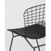 Стул обеденный Bertoia черный с черной подушкой 4 шт