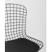 Стул обеденный Bertoia черный с черной подушкой 4 шт